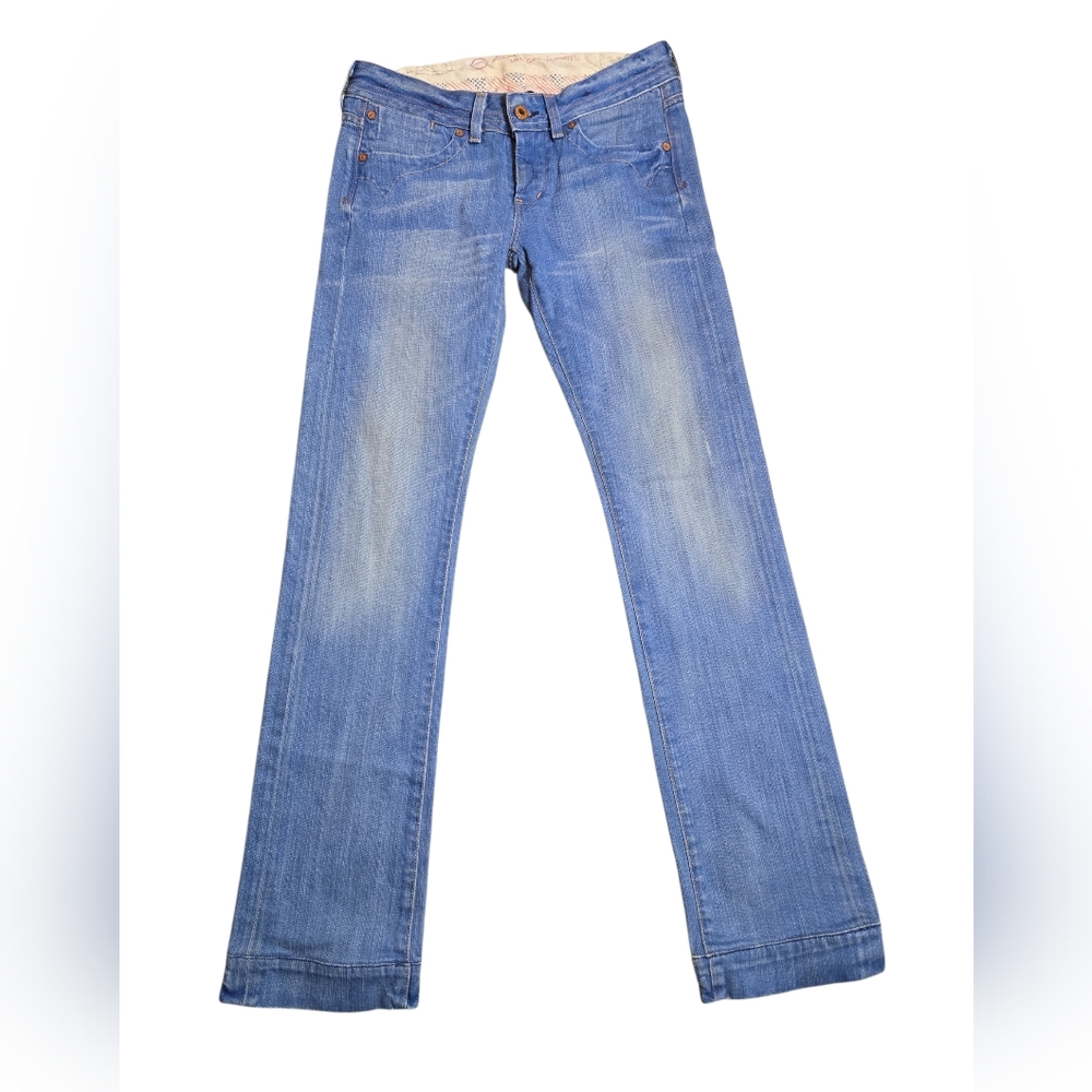 AG Adriano Goldschmied Y2K Low Rise Straight Leg Jeans Button Fly Denim 26